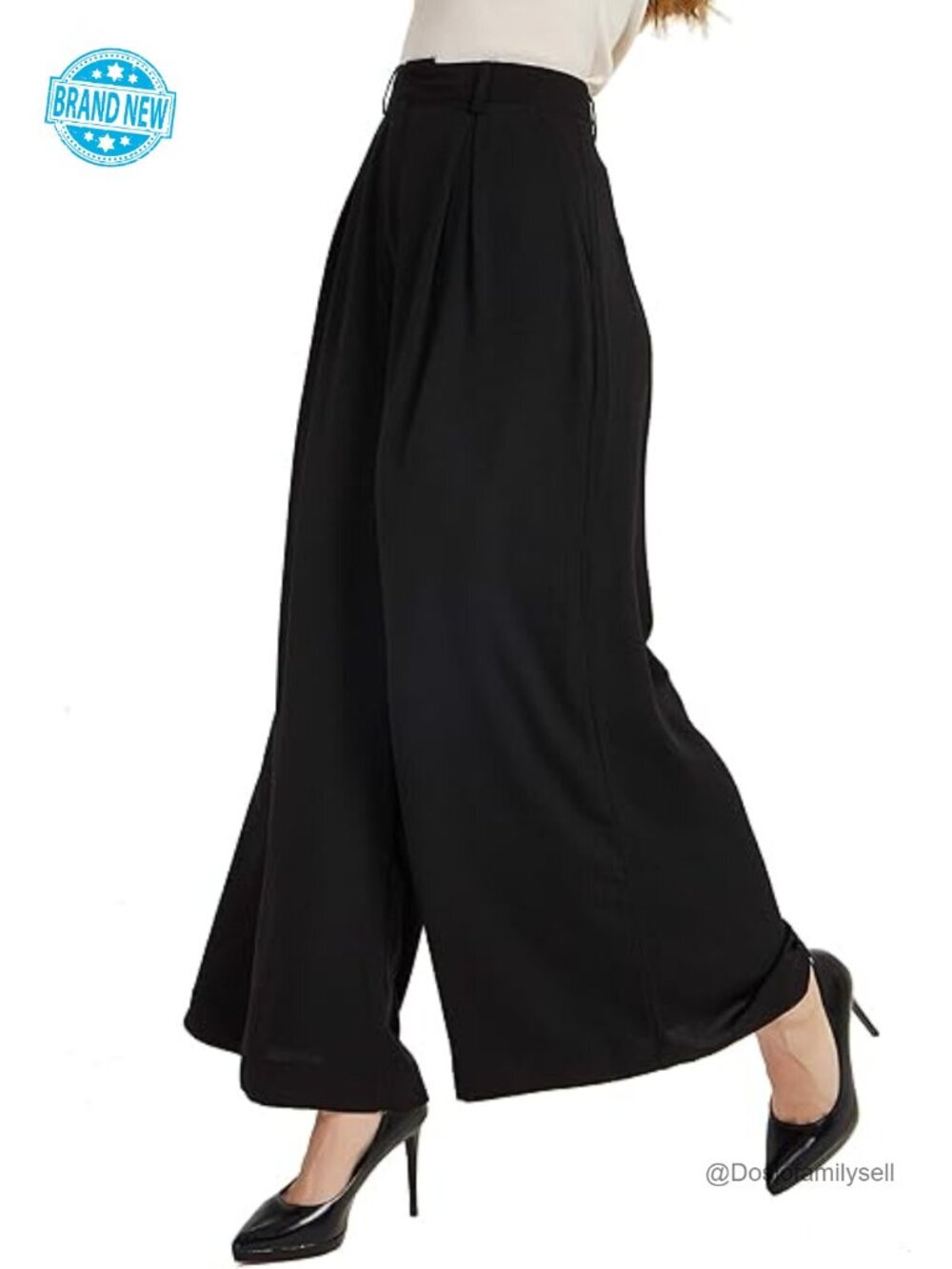 Women High Waist Wide Leg Palazzo Pants Trousers